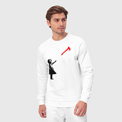 Костюм хлопковый мужской Девочка и топор, цвет: белый — фото 2