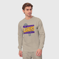 Костюм хлопковый мужской Lakers basketball play, цвет: миндальный — фото 2