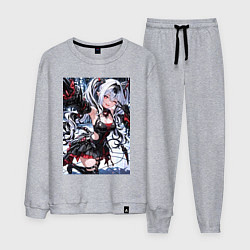 Костюм хлопковый мужской Jetavie Punishing Gray Raven, цвет: меланж