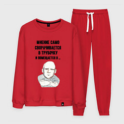 Костюм хлопковый мужской Ваше мнение само, цвет: красный