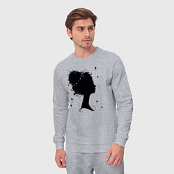 Костюм хлопковый мужской Flower girl, цвет: меланж — фото 2