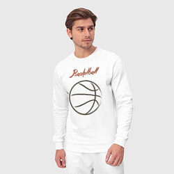 Костюм хлопковый мужской Basketball vibe, цвет: белый — фото 2