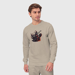 Костюм хлопковый мужской Главный герой Dota 2, цвет: миндальный — фото 2