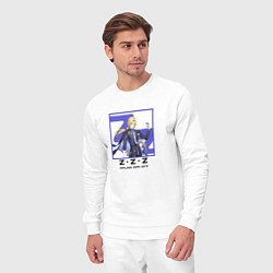 Костюм хлопковый мужской Хьюго Влад - Zenless Zone Zero, цвет: белый — фото 2