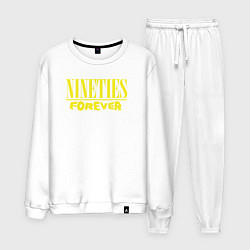 Костюм хлопковый мужской Девяностые навсегда, цвет: белый
