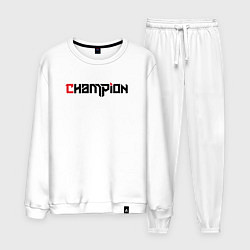 Костюм хлопковый мужской Champion, цвет: белый