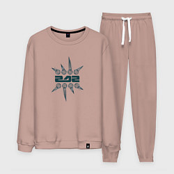 Костюм хлопковый мужской Front 242 - Codes, цвет: пыльно-розовый