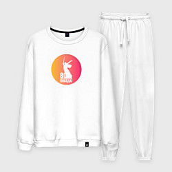 Костюм хлопковый мужской День победы 80 лет, цвет: белый