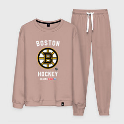 Костюм хлопковый мужской Boston Bruins team NHL, цвет: пыльно-розовый