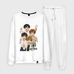 Костюм хлопковый мужской Astro аниме стиль, цвет: белый