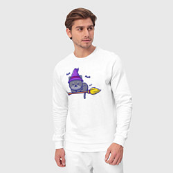 Костюм хлопковый мужской Cat witch, цвет: белый — фото 2