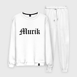 Костюм хлопковый мужской Мурманск - мем, цвет: белый