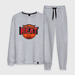 Костюм хлопковый мужской Майами Хит - баскетбол, цвет: меланж
