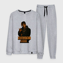 Костюм хлопковый мужской XXXTentacion gangsta, цвет: меланж