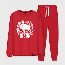 Мужской костюм Бизон среди ромашек