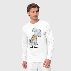 Костюм хлопковый мужской Мистер шеф, цвет: белый — фото 2