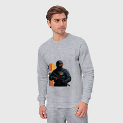 Костюм хлопковый мужской Поп-арт контр-террорист CS 2, цвет: меланж — фото 2