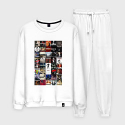 Костюм хлопковый мужской Eminem - обложки, цвет: белый