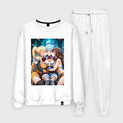 Костюм хлопковый мужской 3 горе-подружки, цвет: белый