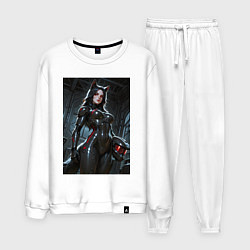 Костюм хлопковый мужской Лиса косплей Мастера Чифа, цвет: белый