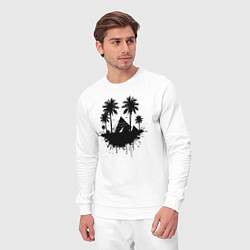 Костюм хлопковый мужской Тени вечности Египта, цвет: белый — фото 2