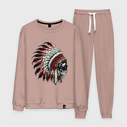 Костюм хлопковый мужской Индеец, цвет: пыльно-розовый