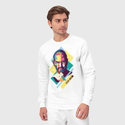 Костюм хлопковый мужской Steve Jobs Art, цвет: белый — фото 2