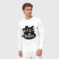 Костюм хлопковый мужской The Beatles Band, цвет: белый — фото 2