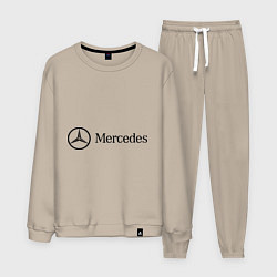 Костюм хлопковый мужской Mercedes Logo, цвет: миндальный