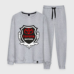 Костюм хлопковый мужской Тойота моторс герб, цвет: меланж