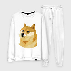 Костюм хлопковый мужской Doge, цвет: белый