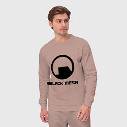 Костюм хлопковый мужской Black Mesa: Logo, цвет: пыльно-розовый — фото 2