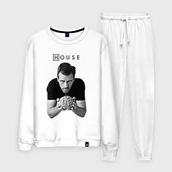Костюм хлопковый мужской House Brain, цвет: белый