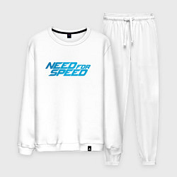 Костюм хлопковый мужской Need for speed, цвет: белый