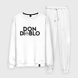 Костюм хлопковый мужской Don Diablo, цвет: белый