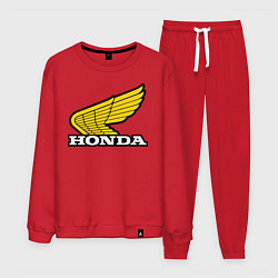 Костюм хлопковый мужской Honda, цвет: красный