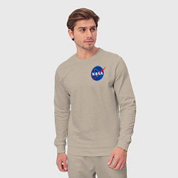 Костюм хлопковый мужской NASA, цвет: миндальный — фото 2