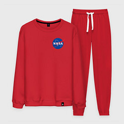 Костюм хлопковый мужской NASA, цвет: красный
