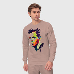 Костюм хлопковый мужской Lionel Messi: fun-art, цвет: пыльно-розовый — фото 2
