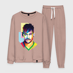 Костюм хлопковый мужской Neymar: fun-art, цвет: пыльно-розовый