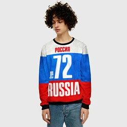 Свитшот мужской Russia: from 72, цвет: 3D-черный — фото 2