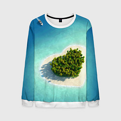 Свитшот мужской Остров, цвет: 3D-белый