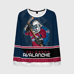 Свитшот мужской Colorado Avalanche, цвет: 3D-белый