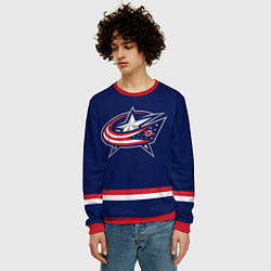 Свитшот мужской Columbus Blue Jackets, цвет: 3D-красный — фото 2