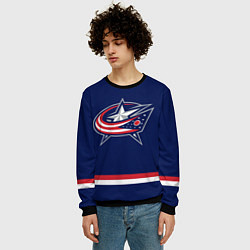 Свитшот мужской Columbus Blue Jackets, цвет: 3D-черный — фото 2