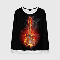 Свитшот мужской Адская гитара, цвет: 3D-белый