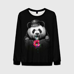 Свитшот мужской Donut Panda, цвет: 3D-черный