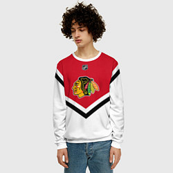 Свитшот мужской NHL: Chicago Blackhawks, цвет: 3D-белый — фото 2