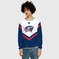 Свитшот мужской NHL: Columbus Blue Jackets, цвет: 3D-меланж — фото 2
