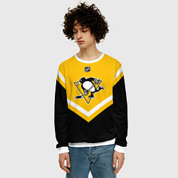 Свитшот мужской NHL: Pittsburgh Penguins, цвет: 3D-белый — фото 2
